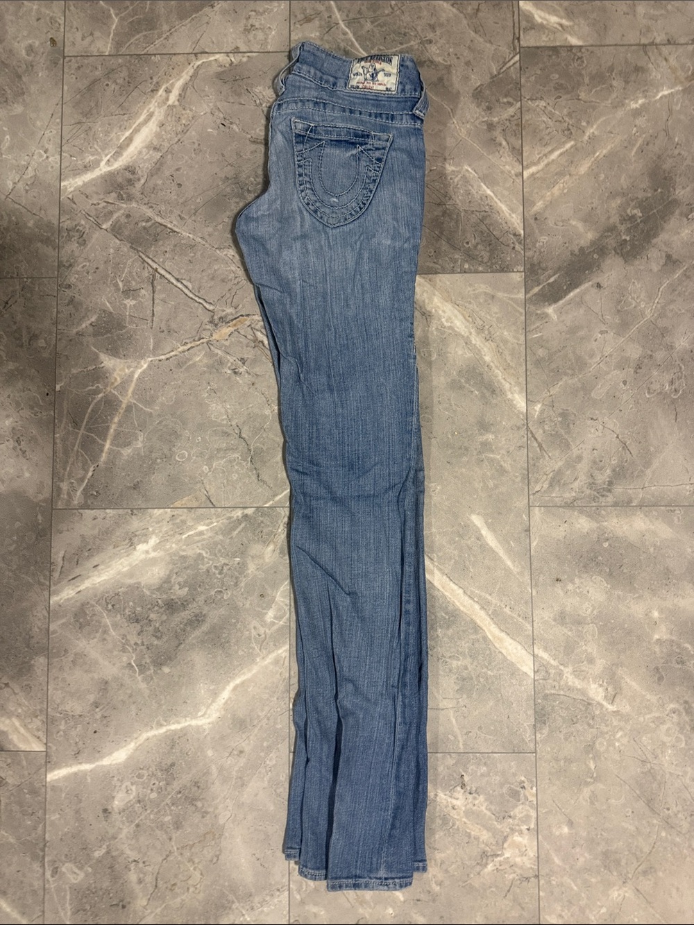 True Religion Women's Medium Blue Straight-Leg Jeans